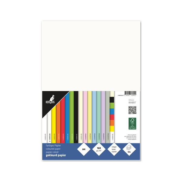 kangaro Multifunktionspapier, DIN A4, 160 g qm, beige