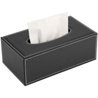 deflecto Kosmetiktuch-Spenderbox, rechteckig, schwarz