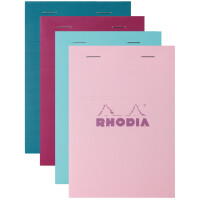 RHODIA Notizblock No. 13, DIN A6, kariert, farbig sortiert