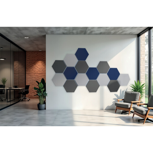 magnetoplan Akustik-Wandpaneele ecoAware, Hexagon, anthrazit