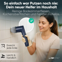 CLATRONIC Elektrische Reinigungsbürste ERB 3815, blau grau