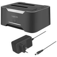 LogiLink USB 3.2 Dual Festplatten Docking Station,...