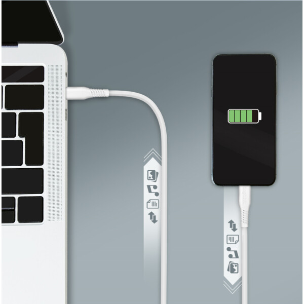 LogiLink USB 2.0 Kabel, USB-C - USB-C, 2,0 m, wei&szlig;