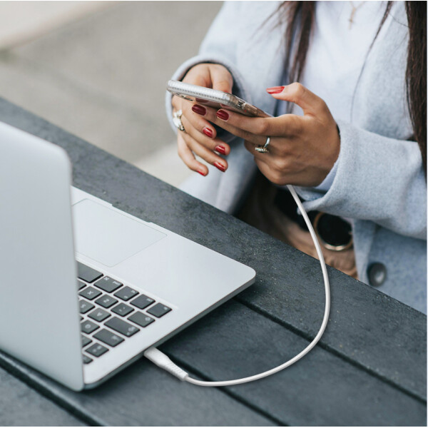 LogiLink USB 2.0 Kabel, USB-C - Micro USB-B, 1,0 m, wei&szlig;