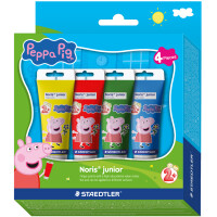 STAEDTLER Fingermalfarbe Noris junior Peppa, 4er Kartonetui