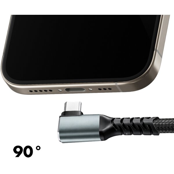 LogiLink USB 3.2 Kabel, USB-C - USB-C abgewinkelt, 1,0 m
