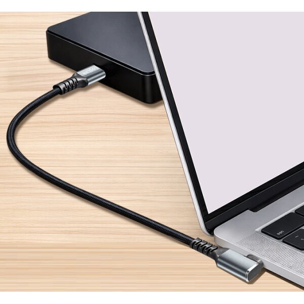 LogiLink USB 3.2 Kabel, USB-C - USB-C abgewinkelt, 1,0 m