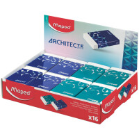 Maped Kunststoff-Radierer ARCHITEKT, 16er Display