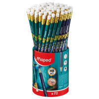 Maped Bleistift DRAGON, mit Radierer, HB, 72er Köcher