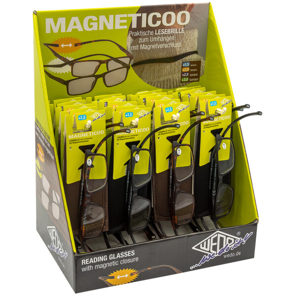 WEDO Lesebrille MAGNETICOO mit Magnetverschluss, Display
