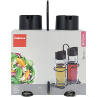 metaltex Essig- & Öl-Menage Spice Line, 3-teilig, schwarz