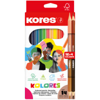 Kores Dreikant-Buntstifte "KOLORES", 12er Etui...