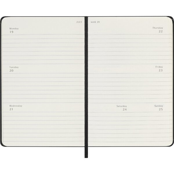 MOLESKINE Taschenkalender 2027, Wochen, P A6, Hardc.,schwarz