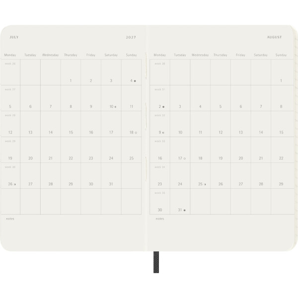 MOLESKINE Taschenkalender 2026 2027, 18 Monate, P A6, blau