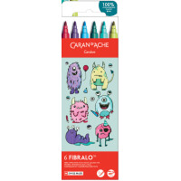 CARAN DACHE Fasermaler FIBRALO KAWAII Monsters, 6er Set
