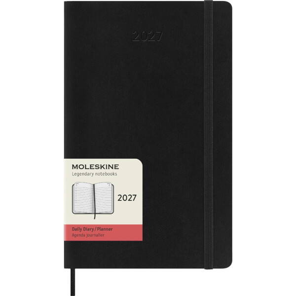 MOLESKINE Buchkalender 2027, Tage, L A5, Softcover, hellrot