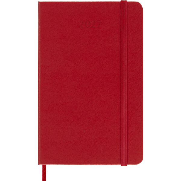 Moleskine Taschenkalender 2027, Tage, P A6,Hardcover,hellrot