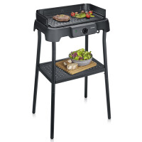 SEVERIN Standgrill PG 8596, mit Grillplatte, schwarz