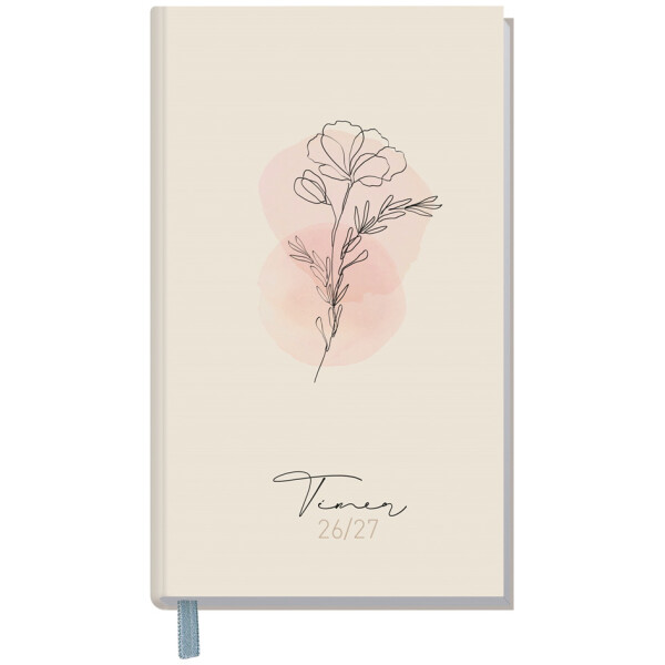 H&auml;fft Jugendkalender Timer slim "Dainty Flower", 2026 2027