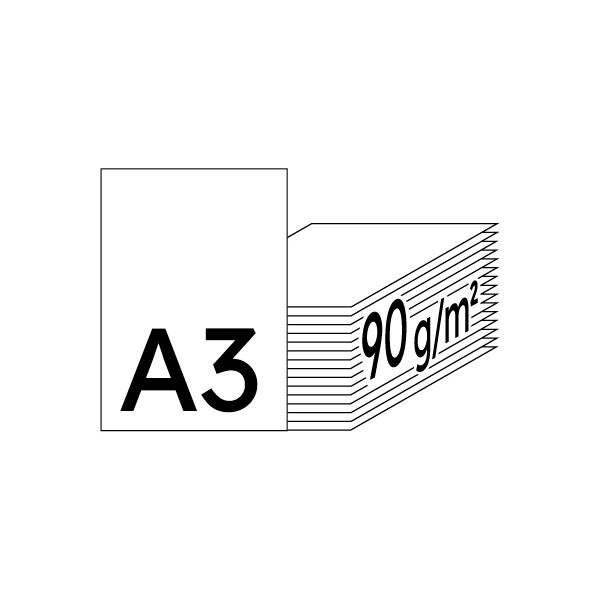 PRO-DESIGN Farblaserpapier hochwei&szlig; A3 90g - 1 Karton (1.500 Blatt)