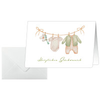 sigel Geburtskarten-Set "Baby Clothes", DIN C6,...