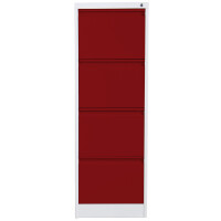 phoenix Aktenschrank FC1002GRK, 2 Schubladen, hellgrau rot