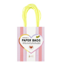 folia Papier-Tragetaschen "STRIPES NEON",...