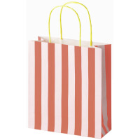 folia Papier-Tragetaschen "STRIPES NEON", Größe: M