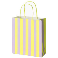 folia Papier-Tragetaschen "STRIPES NEON", Größe: M