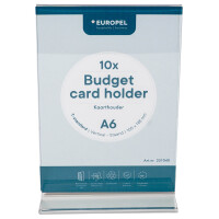 EUROPEL Tischaufsteller Budget, DIN A6 hoch, gerade