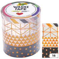 folia Deko-Klebeband Washi-Tape HOTFOIL GOLD, 4er Set