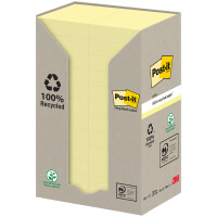 Post-it Haftnotizen Recycling notes, 51 x 38 mm, gelb