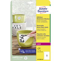 AVERY Zweckform Wetterfeste Etiketten, 210x148 mm, ablösbar