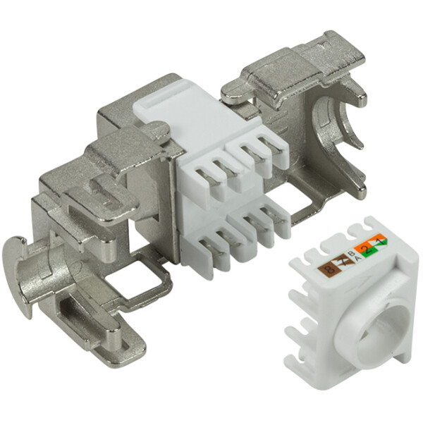 LogiLink Keystone Modul Kat.6A, Klasse EA, geschirmt, grau