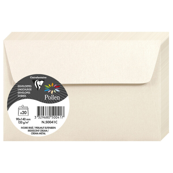 Pollen by Clairefontaine Briefumschlag 90x140 mm, perlmutt-