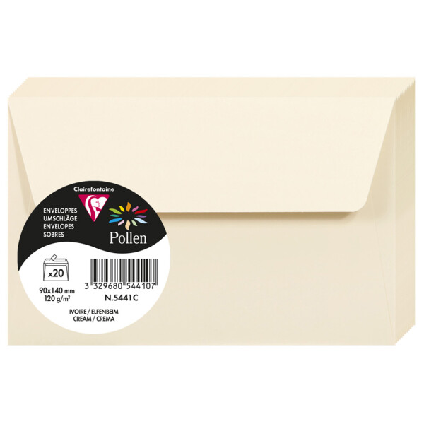 Pollen by Clairefontaine Briefumschlag 90x140 mm, perlmutt-