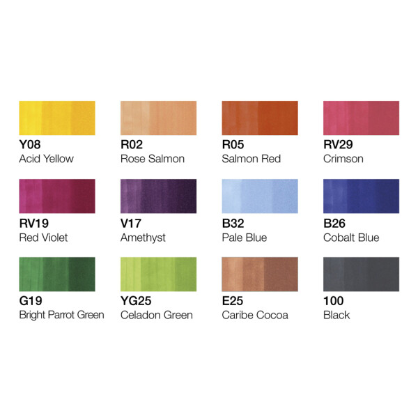 COPIC Marker classic, 12er Set Sommerfarben