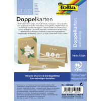 folia Doppelkarten, 105 x 150 mm, 220 g qm, natronbraun