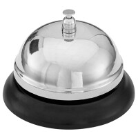 WEDO Tischglocke, Signalglocke aus Metall, schwarzer...