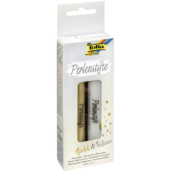 folia Perlenstifte "Neon", 30 ml, 2er Set