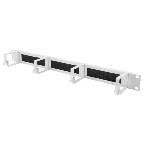 DIGITUS 19" Rangierpanel, 4 Kabelf&uuml;hrungsb&uuml;gel, lichtgrau