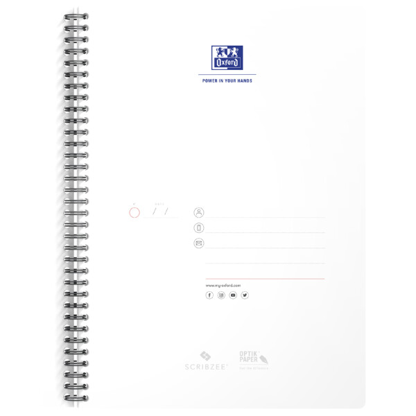 Oxford Office Spiralbuch, DIN A4, liniert, 90 Blatt