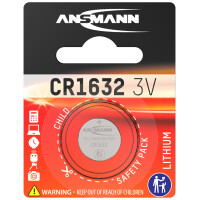 ANSMANN Lithium Knopfzelle "CR1620", 3,0 Volt, 1er-Blister