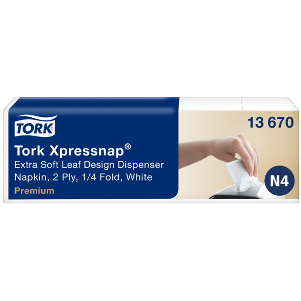 TORK Xpressnap Spender-Servietten, 213 x 330 mm, weiß