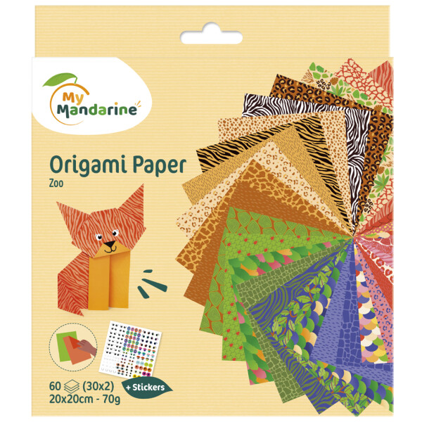 My Mandarine Origami-Faltblätter "Zoo"