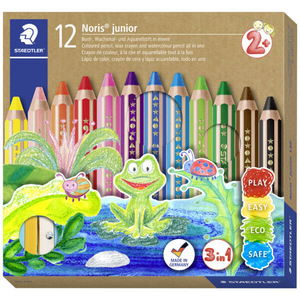 STAEDTLER Hexagonal-Buntstift Noris junior, 18er Kartonetui