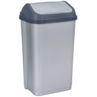 keeeper Abfalleimer "swantje", 50 Liter, graphite silber