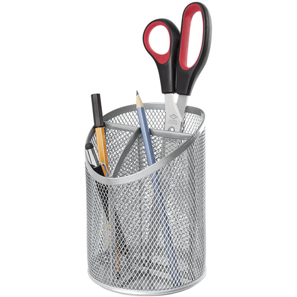 WEDO Stifteköcher Office, aus Drahtmetall, 3 Fächer, schwarz