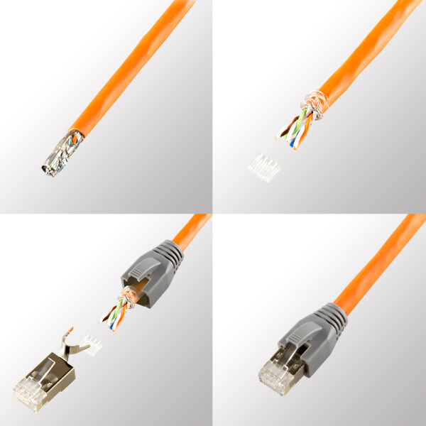 LogiLink RJ45 Stecker, Kat. 6A Kat. 8.1A, geschirmt