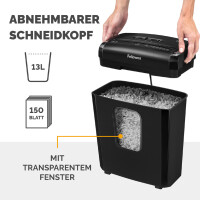 Fellowes Aktenvernichter Powershred 6M, schwarz, Partikel
